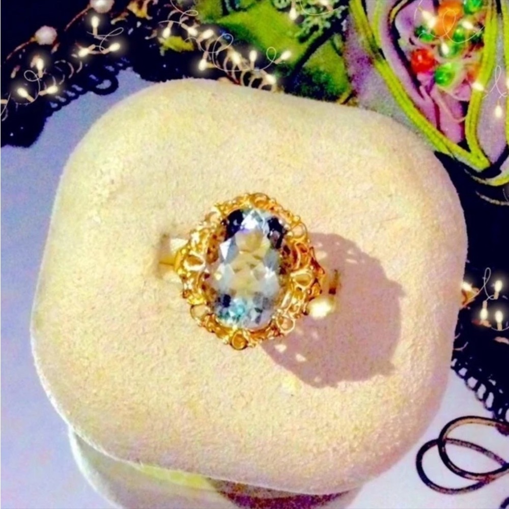 14k 6ct Natural Oval Aquamarine